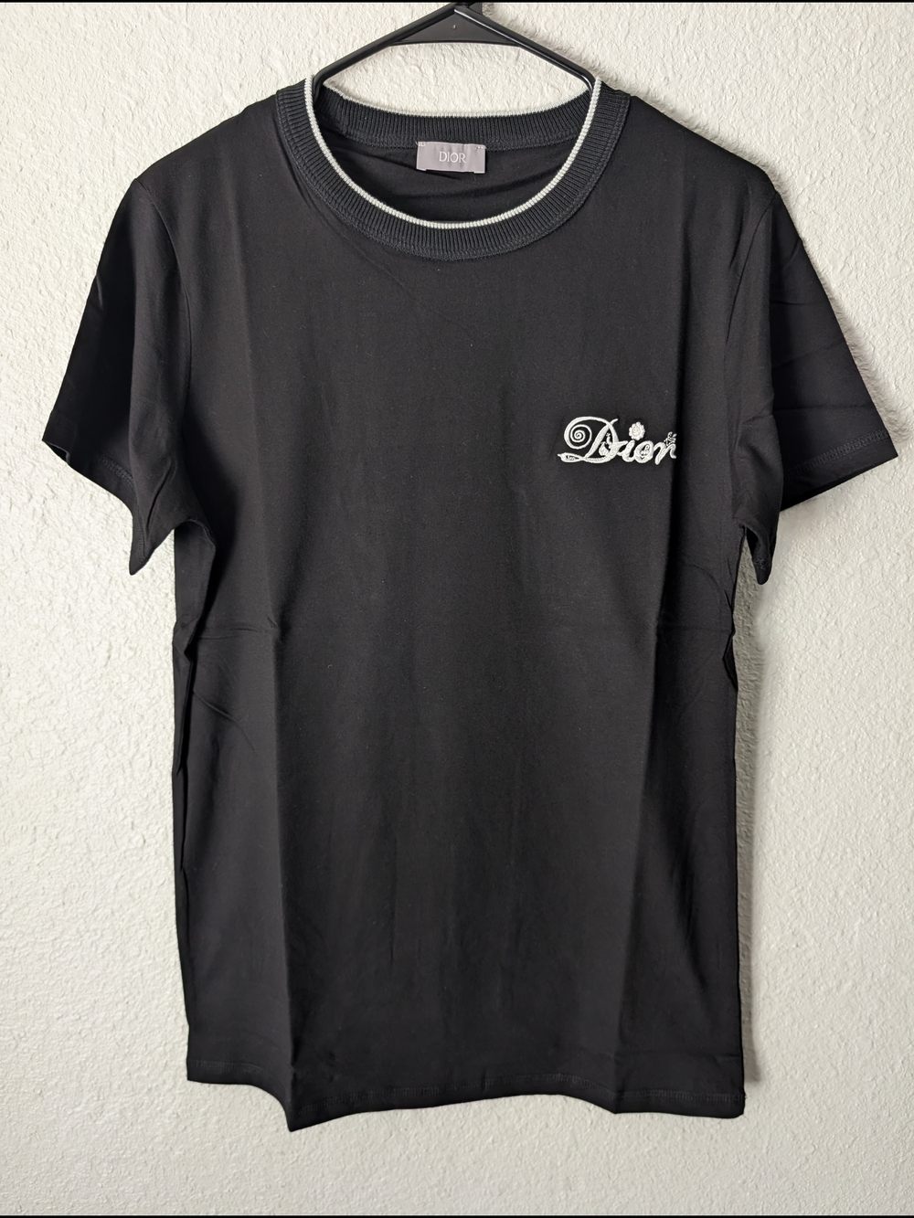 Dior x Kenny Scharf Cotton Embriodered Black T-Shirt Size M